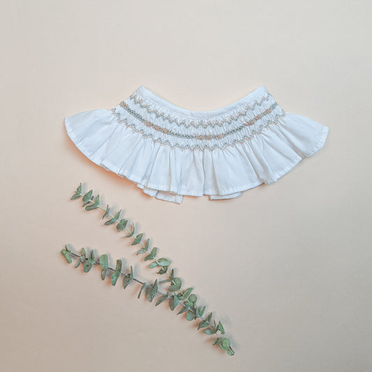 Cuello smock Rosa y Gris