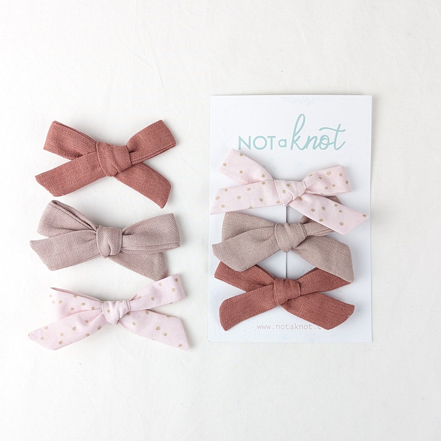 Pack de lazos Marsella (x3) rosa