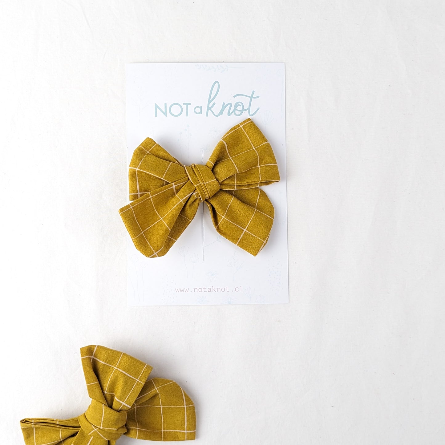 Lazo Malva - Mostaza con cuadrillé