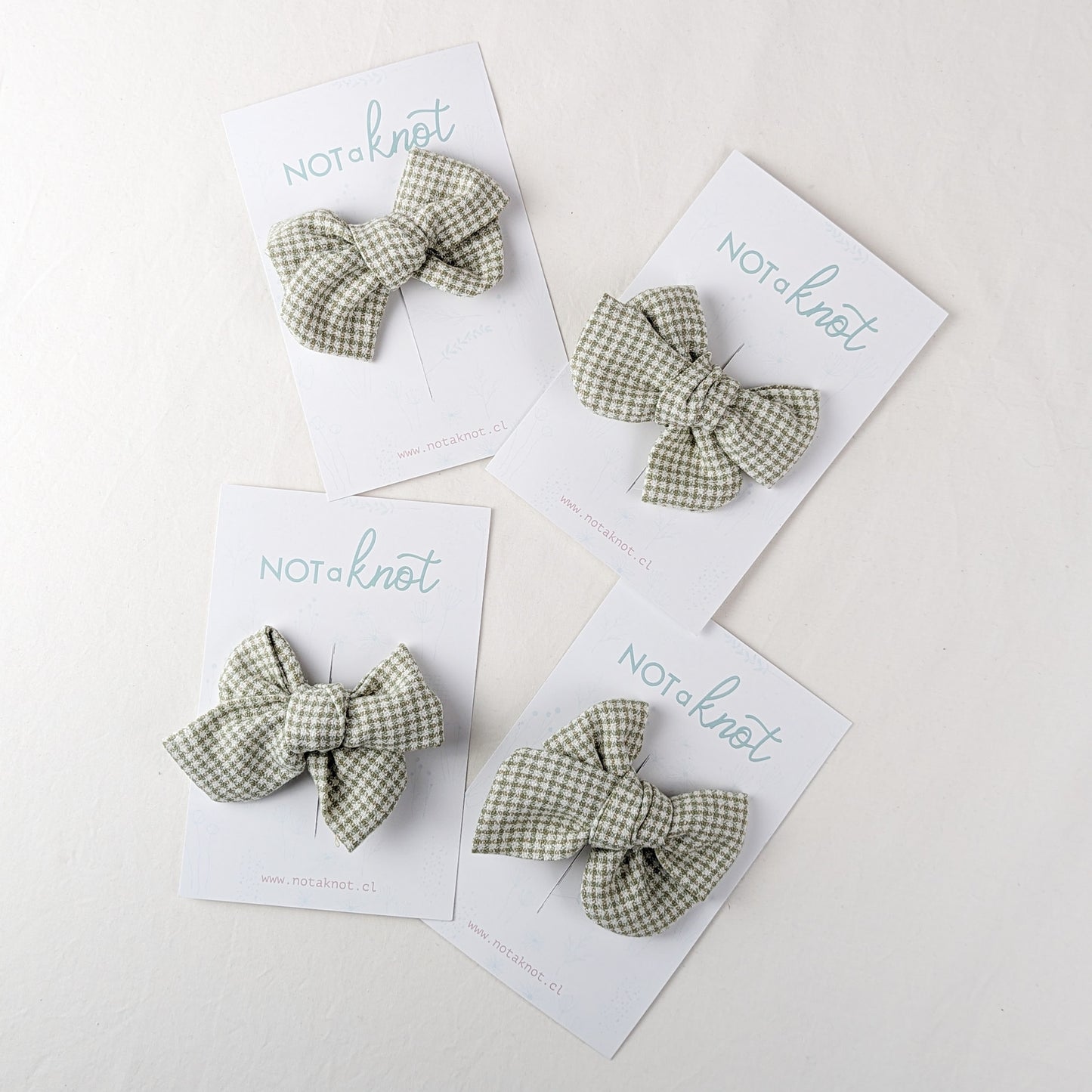 Lazo Malva - Cuadrillé verde