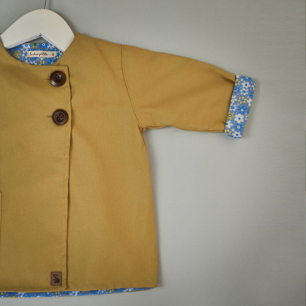 Chaqueta Waffle mostaza ligera