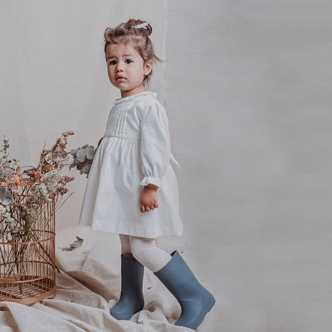 Vestido Alforzas en cotelé