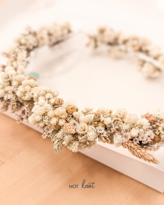 Coronas de flores secas preservadas adultas