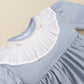 Vestido de lino cuello smock
