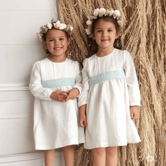 Vestido Trini crudo para ceremonia