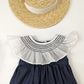 Vestido cuello español en lino