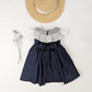 Vestido cuello español en lino