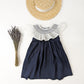Vestido cuello español en lino