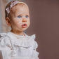 Vestido de lino cuello smock
