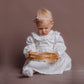 Vestido de lino cuello smock