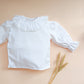 Blusa blanca cuello payaso