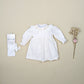 Vestido de lino cuello smock