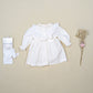 Vestido de lino cuello smock