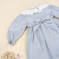 Vestido de lino cuello smock