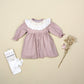 Vestido de lino cuello smock