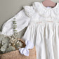 Vestido smock cuello payaso de cotelé