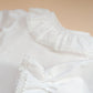 Blusa blanca cuello payaso