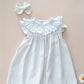 Vestido de Lino Cuello Smock