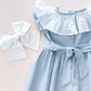 Vestido de Lino Cuello Smock