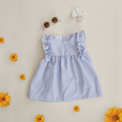 Vestido Listado Manga Corta