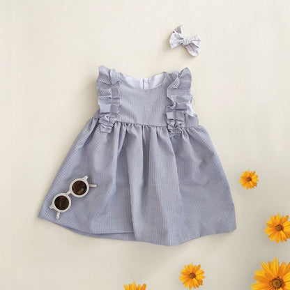 Vestido Listado Manga Corta