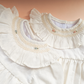 Vestido de lino cuello smock
