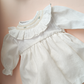 Vestido de lino cuello smock